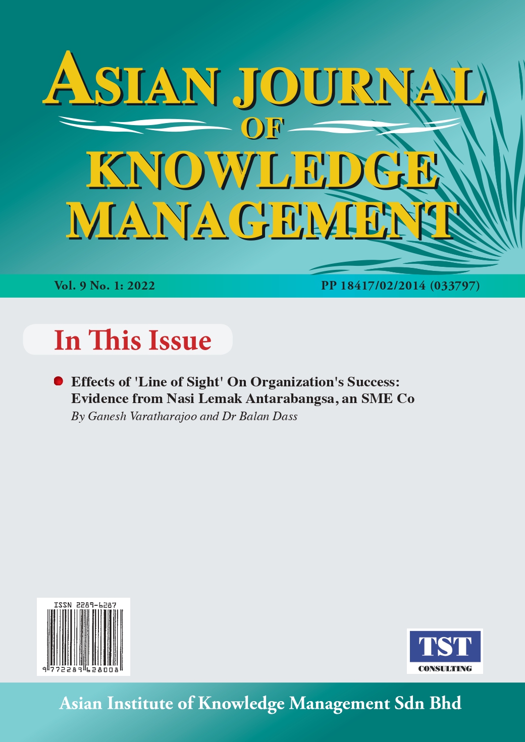 AJKM cover vol 9 No 1 no marks